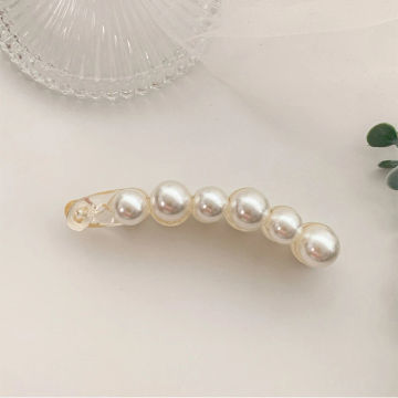 Elegant Headwear Plastic Women Girls Hairpins Hair Crabs Hair Claws Banana Hair Clips Pearl Barrettes