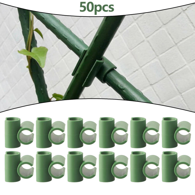 Description Picture 4 of item50pcs Plant Trellis Connector Clip Stake Clips For Fixed Garden Frame Rod Plant Grid Connector Fixing Clip