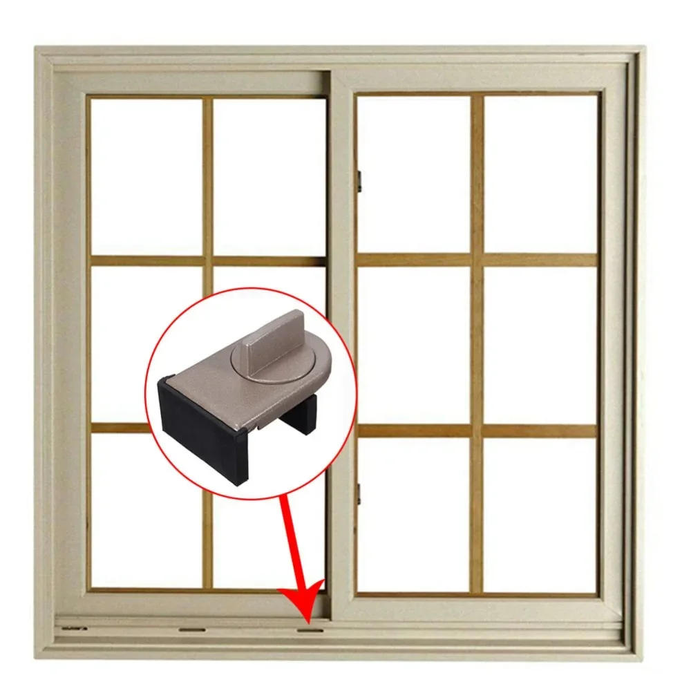 Description Picture 2 of itemSliding Sash Stopper Cabinet Lock Straps Door Security Anti-theft Lock Window Sliding Doors Lock Baby Kids Child Safety