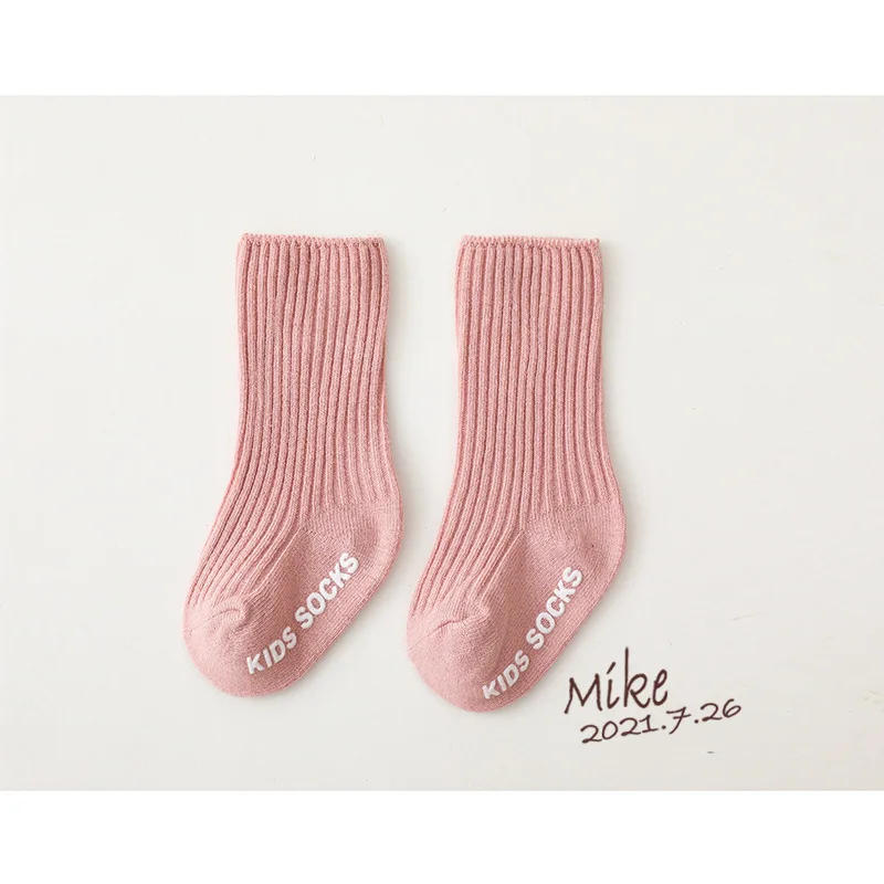 Description Picture 6 of itemSpring Autumn White Floor High Long Socks Korean Casual Cotton Stitch Anti-slip Stripe Stocking for Kids Newborn Baby Girls Boys