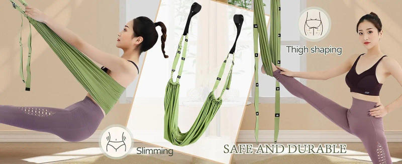 Description Picture 4 of itemAdjustable Aerial Yoga Strap Hammock Swing Stretching Strap Anti-Gravity Inversion Yoga Hammock Belts Gym Training Device