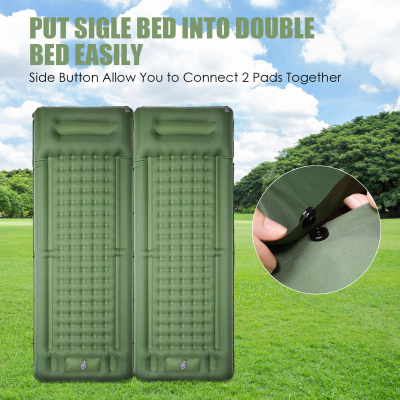 Description Picture 5 of itemInflatable Sleeping Pad 4 Inch Sleeping Pad Mat Air Mattress with Built-in Pump for Camping Backpacking Hiking Traveling Tent