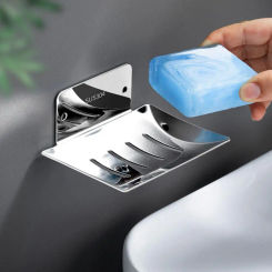 Rust-resistant Soap Holder Stainless Steel Soap Holder for Bathroom Kitchen Wall-mounted Sponge Tray for Shower Quick-drying
