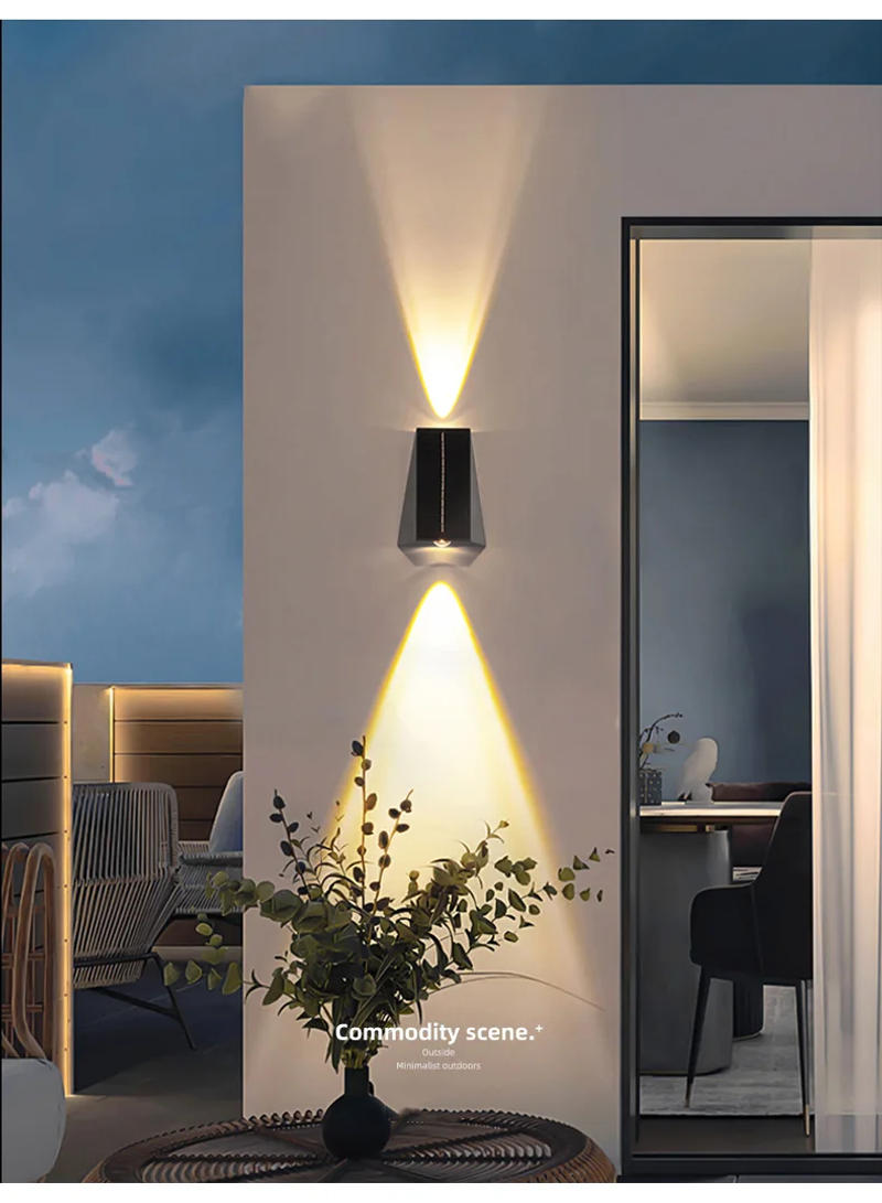 Description Picture 2 of itemAirplane Wall Light 3 Beams of Light Solar Outdoor Wall Light Patio Landscape Decoration Garden Fence Waterproof Wall Washing