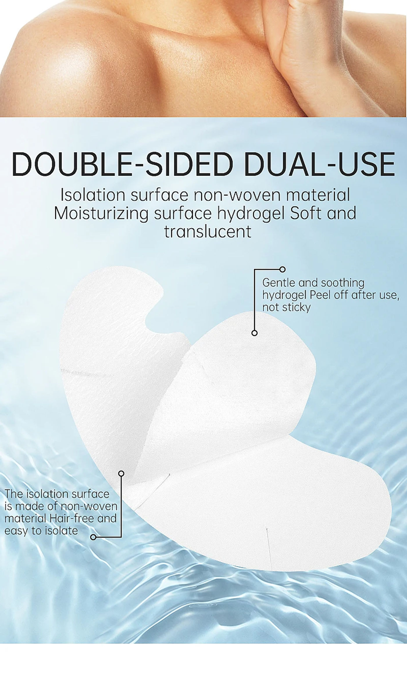 Description Picture 6 of item50 Pairs Eye Patches Eyelash Extension Under Eye Pads Makeup Lashes Patch Tip Stickers Pads For Eyelash Extension Supplies