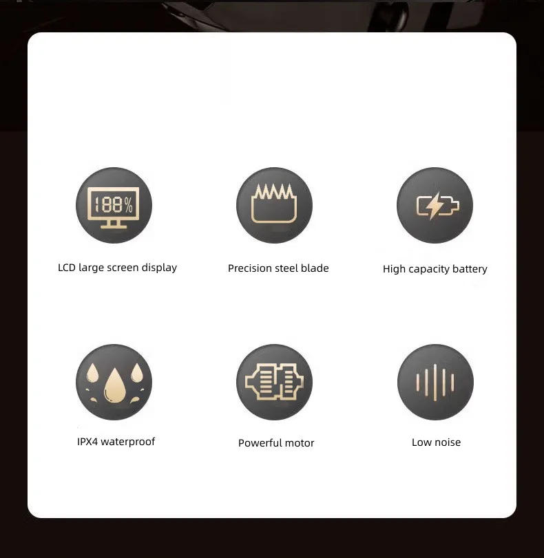 Description Picture 3 of itemResuxi 5618 New 6 in 1 Full Body Wash Hair Clipper Multifunctional Head Changing Electric Shaver Ear Nose Trimmer Set