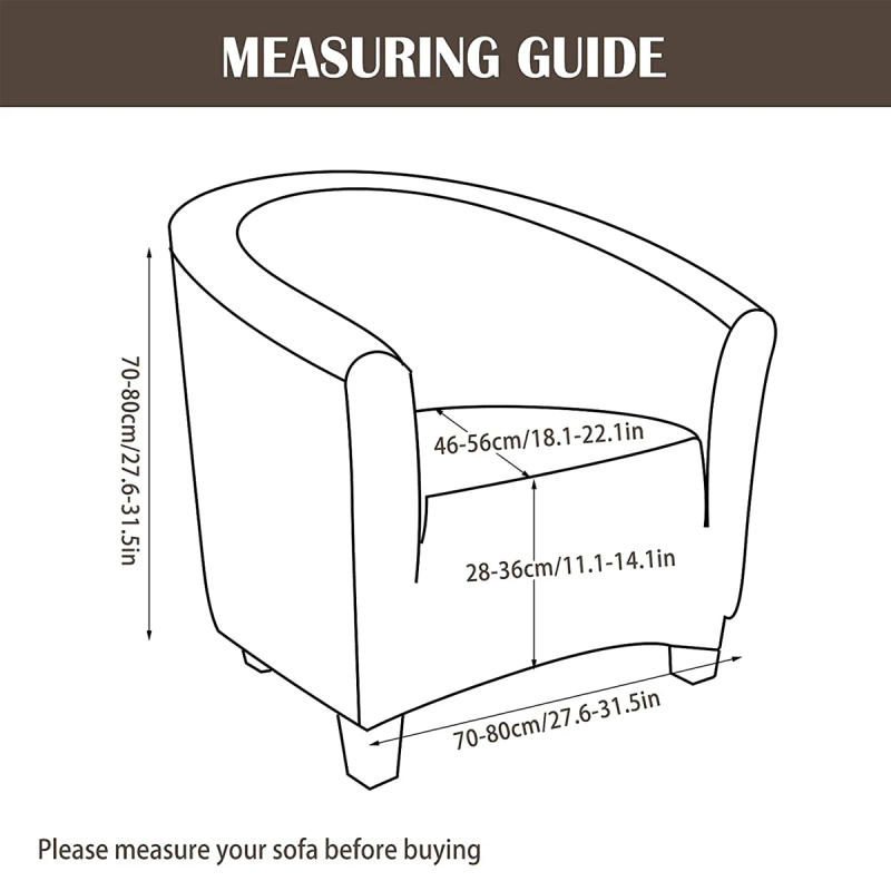 Description Picture 5 of itemStretch Club Chair Slipcover Spandex Barrel Chair Covers Printed Tub Living Room Armchair Covers Furniture Protector Sofa Cover