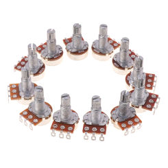 A500K B500K A250K B250K A50K B50K A25K B25K Potentiometer Splined Small Pot Electric Guitar Bass Effect Amp Tone Volume18mm