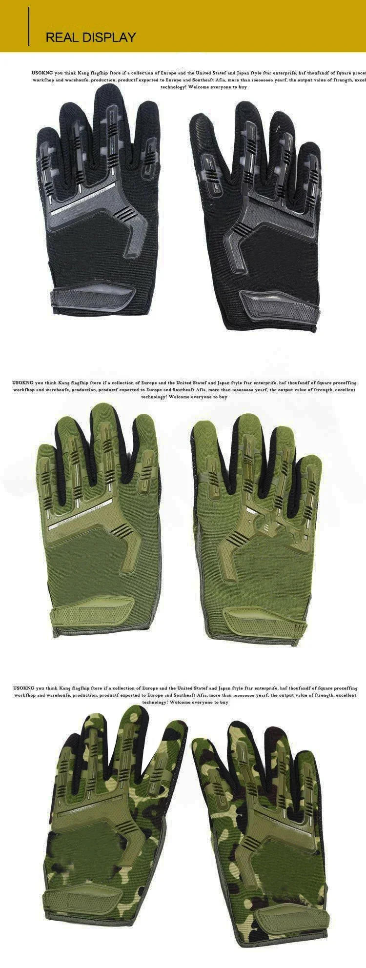 Description Picture 6 of itemTactical  Gloves Half Finger Paintball Airsoft Shot Combat Anti-Skid Men Bicycle Full Finger Gloves Protective Gear