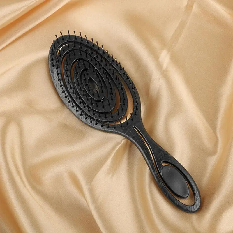 Description Picture 5 of itemNew Elastic Massage Comb Tangled Hair Comb Detangling Hair Brush Hollow Out Wet Curly Hair Brush Barber Comb Salon Styling Tools