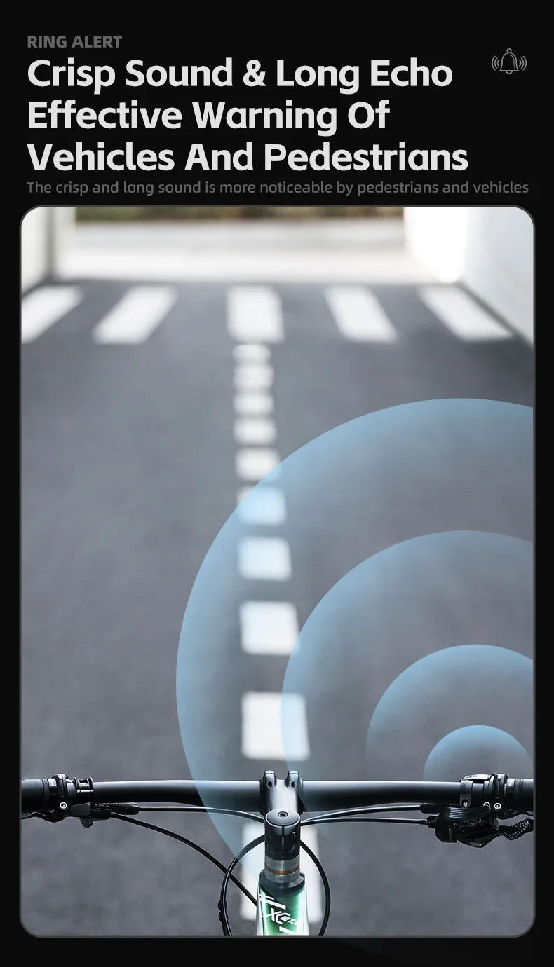 Description Picture 6 of itemBike Bell Horn Handlebar Cycling Call Bicycle Alloy Ring Crisp Sound Warning Alarm for Safety MTB Road Bicycle Bell