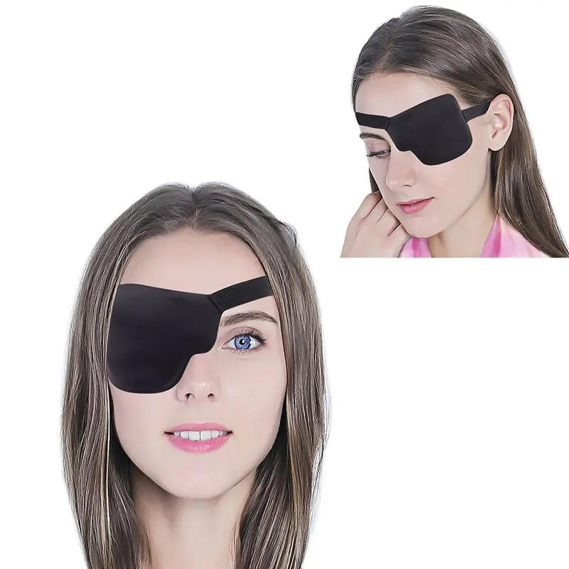 Description Picture 6 of item1PCS Black Single Eye Patch Adjustable 3D Foam Groove Breathable Eyeshades For Lazy Eyes Medical Use Concave Eye Patch