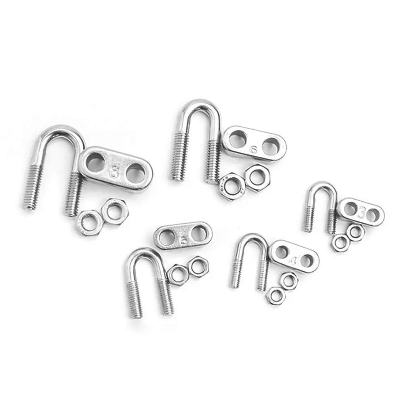 Description Picture 6 of itemU Type Clamp Wire Clip 304 Stainless Steel Wire Rope Sleeve Cable Clip M2/3/4/5/6/8/10/12/14mm Rope Clip Fixing Clip Hardware