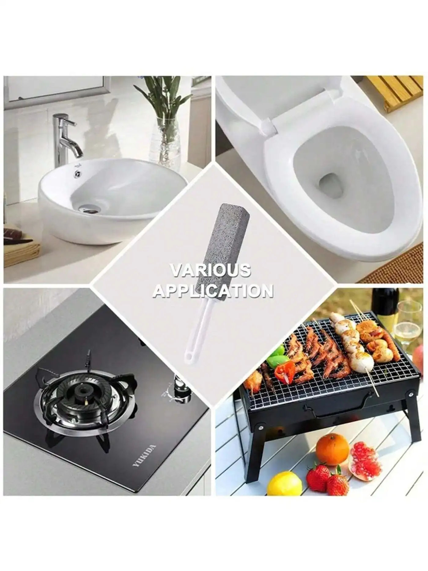 Description Picture 6 of item1/2/4Pcs Pumice Stone Toilet Brush Bathroom Cleaning Multifunction Wand Tile Sink Bathtub Limescale Stain Remove Washing Tools