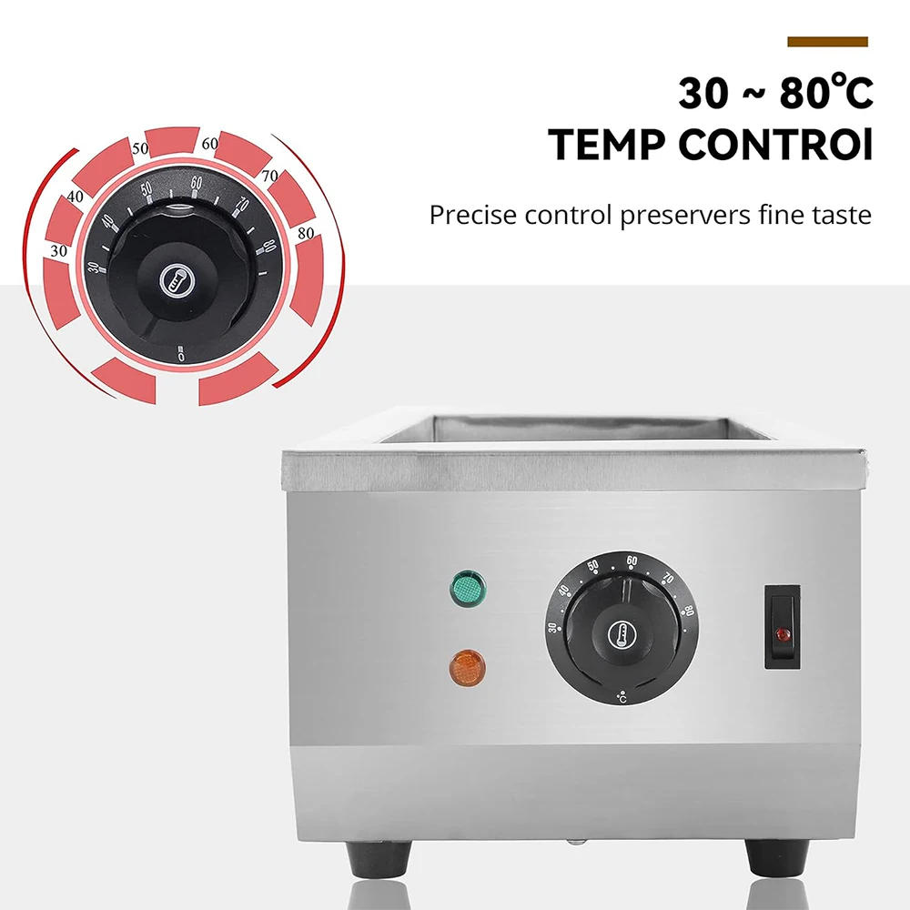 Description Picture 3 of itemStainless Steel Commercial Electric 3 Pot Small Heated Chocolate Melting Pot Chocolate Melter Chocolate Tempering Machine