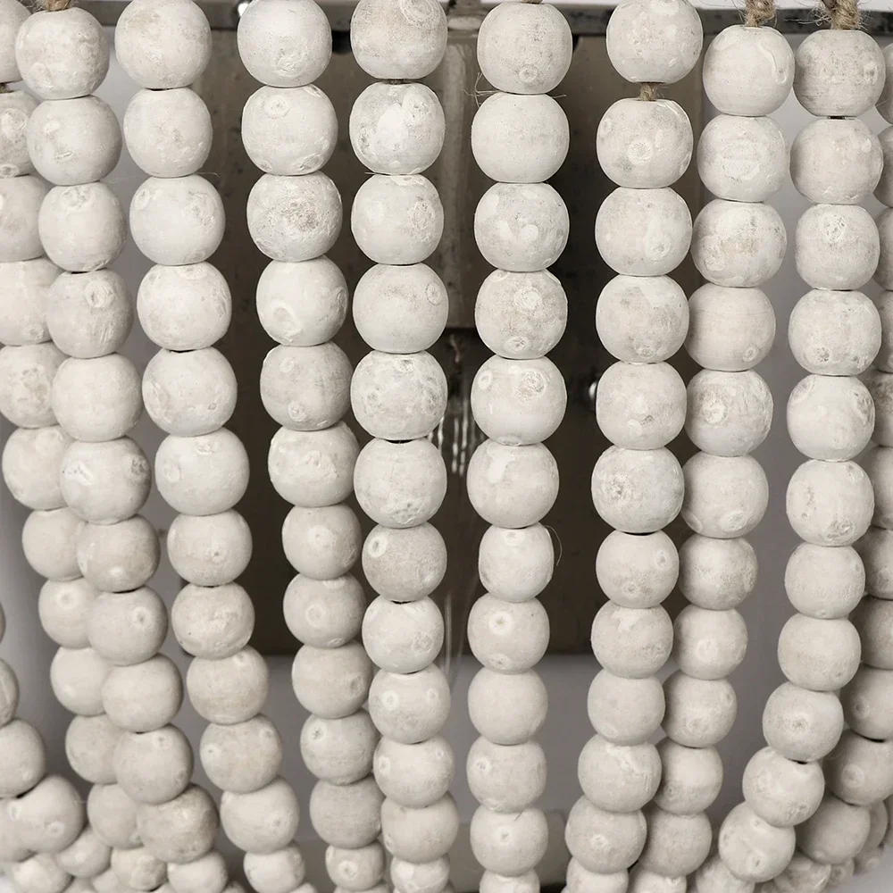 Description Picture 5 of itemNordic retro family lighting E27/26 wooden beads personality wall lamp corridor bedroom bedside restaurant bar paint lights