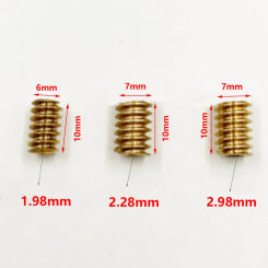 1PC 0.5M Modulus Aperture Hole Diameter 1.98mm  2.28mm 2.98mm Metal Copper worm Gear Transimission Gear 10mm length