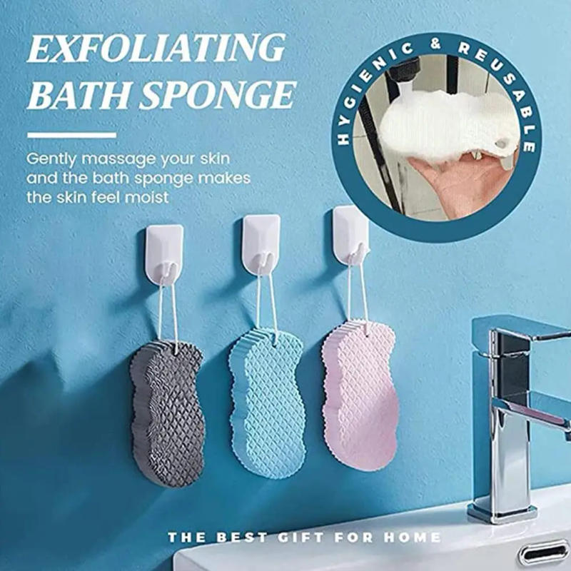 Description Picture 4 of itemBody Scrubber Bath Sponge Removes Dead Skin Bathing Exfoliating Scrub Sponge Shower Brush for Baby Body Cleaning Scrub Mitt Rub