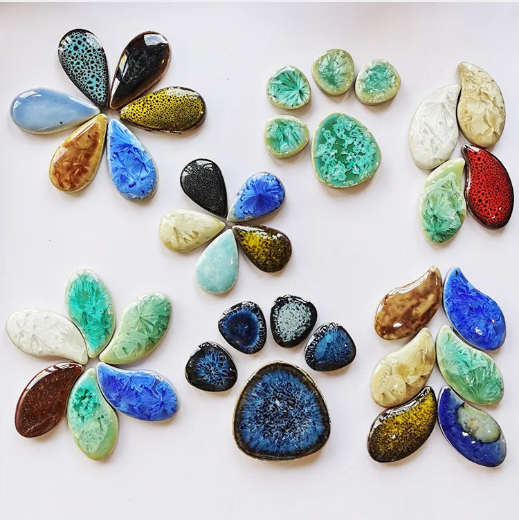 Description Picture 6 of item100g Oval Ceramic Mosaic Tiles Multi Color Mosaic Piece DIY Mosaic Making Stones for Craft Hobby Arts Home Wall Decoration arte