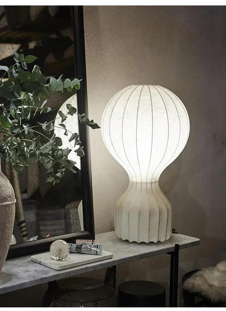 Description Picture 2 of itemNovelty Floor Lamp Nordic Designer Silk Lamp for Bar Living  Study Decor Indoor Home Hot Air Bedroom Bedside торшер напольный