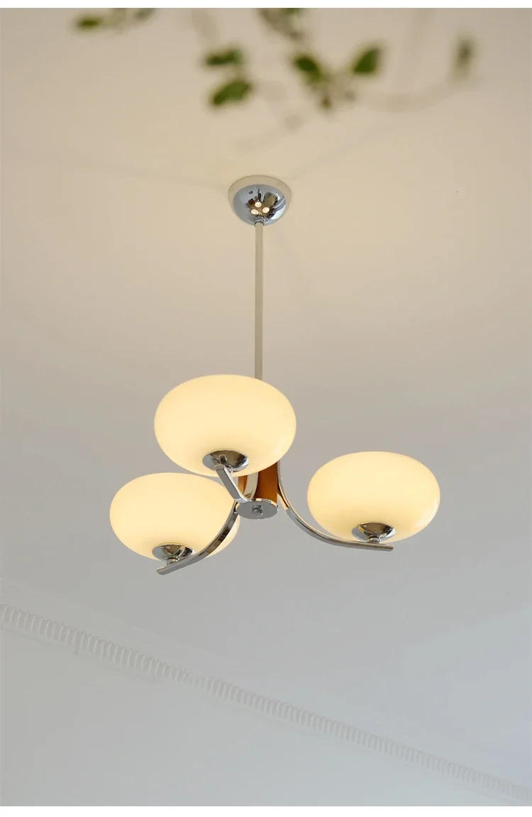 Description Picture 5 of itemVintage Glass Pendant Light Retro Wood Living Room LED Ceiling Chandelier Restaurant Dining Table Loft Hanging Light for Fixture