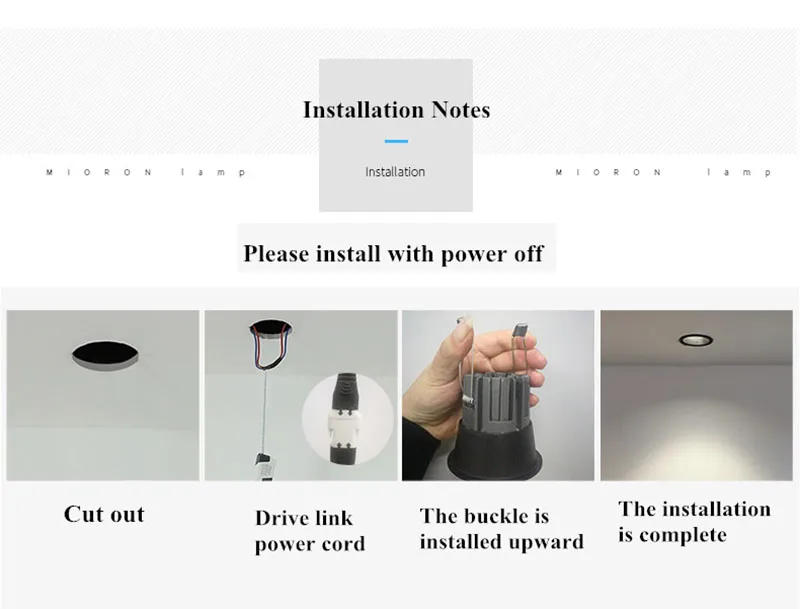 Description Picture 3 of itemDimmable Led Downlight Recessed Ceiling Lamp Spotlight Aluminum Led COB Light 7W10W12W15W18W20W24W AC110V 220V Home Office Store