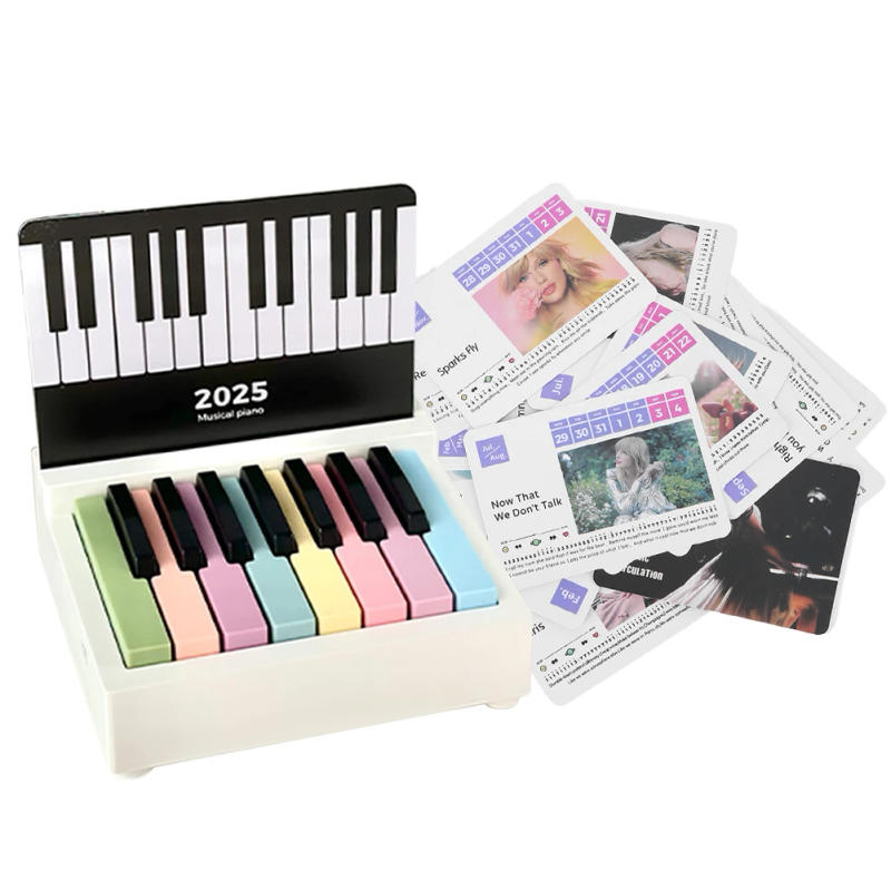 Description Picture 6 of itemTaylor Piano Calendar 2025 Music Sheets Toy Playable Mini Piano Calendar with 27 Music Calendar Cards 52 Songs Gifts for Fans