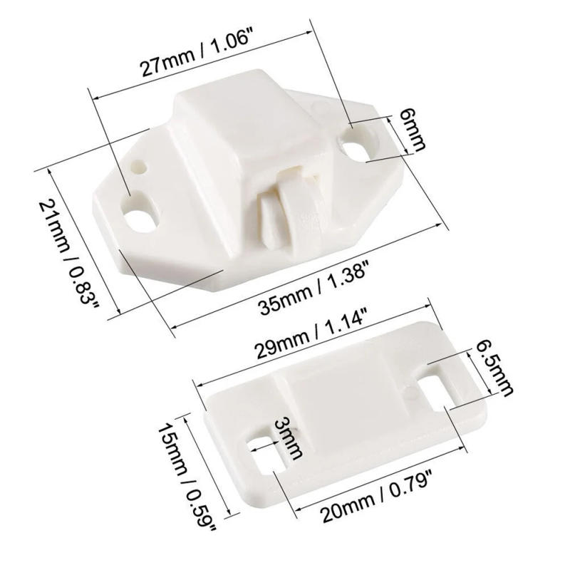 Description Picture 6 of itemDoor Catch Door Roller Catch With ABS Roller Catch Latch Lock Furniture Cabinet Closet Furniture Latch Cabinet Door Roller