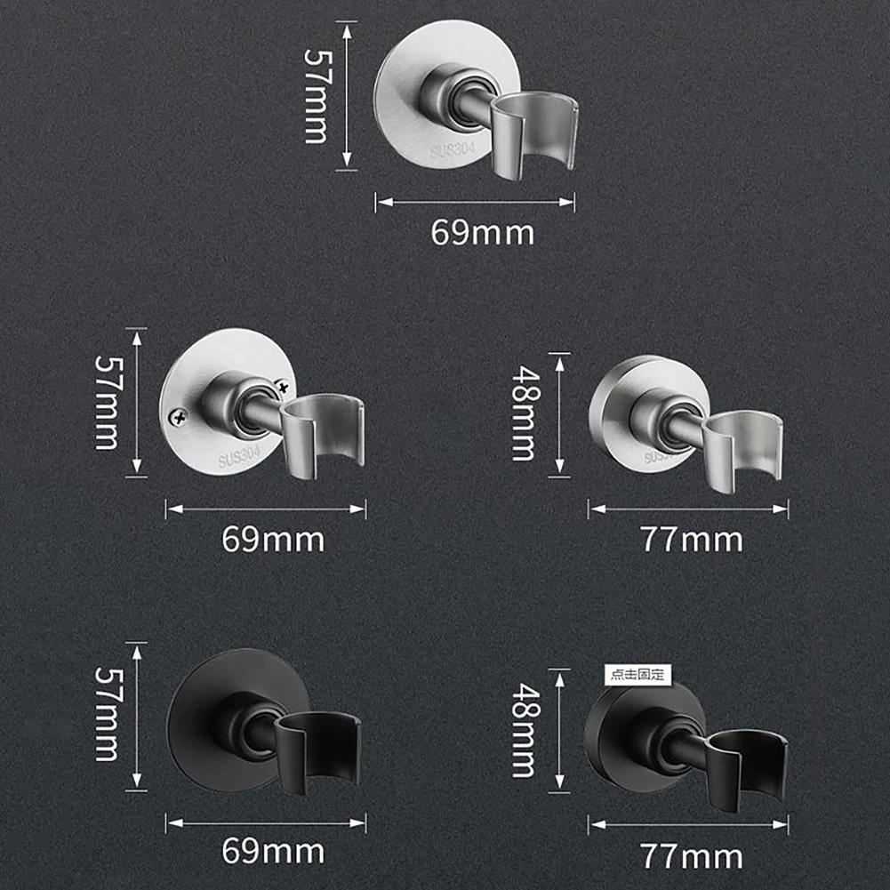 Description Picture 2 of item304 Stainless Steel Bathroom Hand Held Sprayer Holder Shower Head Bracket Bidet Spray Wall Mount Adjustable for Bathroom Toilet