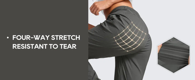 Description Picture 5 of itemCRZ YOGA UPF 50+ Hiking Pants Women Water Resistant Lightweight Pants Outdoor Athletic Cargo Joggers with 4 Zipper Pockets