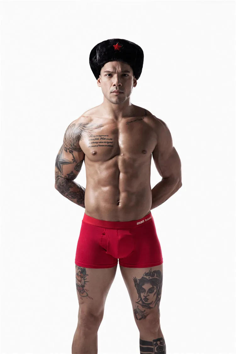 Description Picture 3 of itemSexy Underwear with Hole Male Boxershorts for Man Undrewear Breathable Cotton Men's Panties