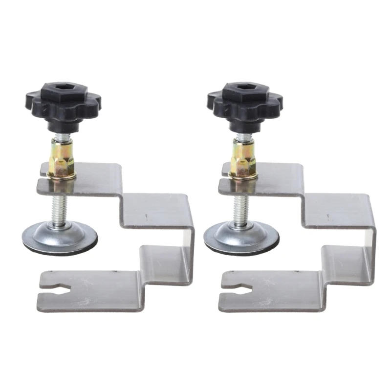 Description Picture 5 of item2Pcs Useful Drawer Panel Clip Clamp Woodworking Drawer Front Clamp Bow-Clamp Stainless Steel Cabinet Installation Clamp