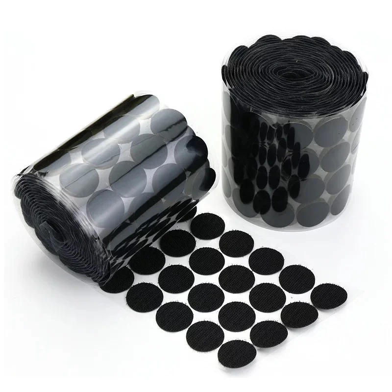 Description Picture 4 of itemSelf Adhesive Fasteners Hook and Loop Tape Dot Sticker 10/15/20/25/30mm Nylon Sticky Dots Adesivo Redondo Craft DIY Accessories