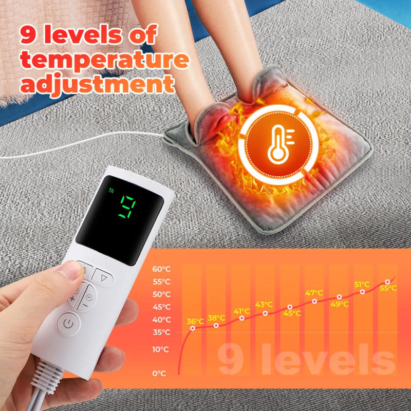 Description Picture 5 of itemElectric Foot Heating Pad Washable Feet Warmer Heater Household Soft Plush Winter Warm Blanket Foot Warming Mat Home Office