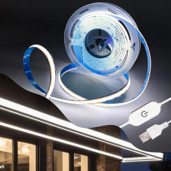 5V COB Light Strip USB Touch Sensor Dimmer Diode Tape Ribbon Linear Lighting For Room Bedroom Wardrobe Background Wall Decor