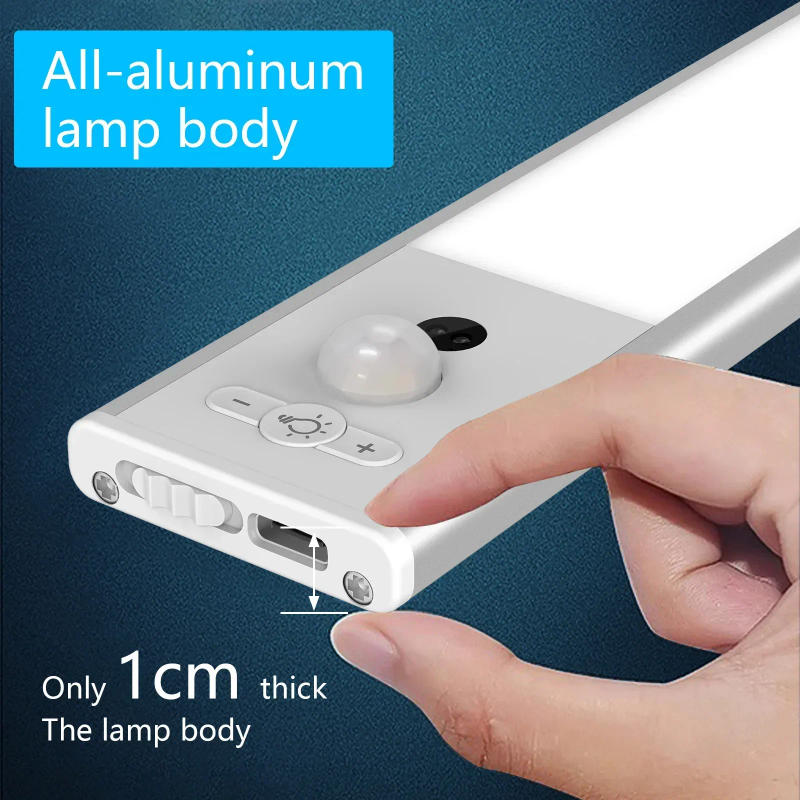 Description Picture 5 of itemLED Motion Sensor Light Night Light Wireless USB Under Cabinet Light For Kitchen Cabinet Bedroom Wardrobe Sensor Indoor Lighting