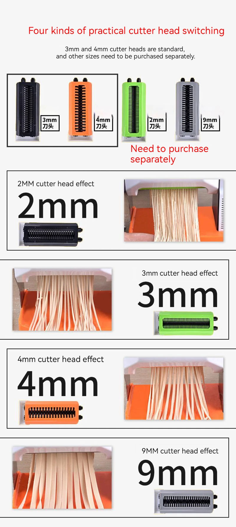 Description Picture 6 of item220V Noodle Machine for Kitchen Household Homemade Dough Cut Noodles Dumplings Vegetable Pasta Maker Electric Press Mixer