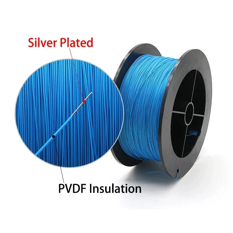 Description Picture 4 of item5~500m PTFE Wire UL1423 Silver Plated Single Core Cable 38~24AWG PVDF Micro Fine Electronic Line High Temperature Copper Wire