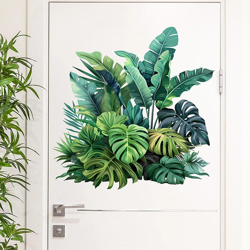 Description Picture 3 of itemGreen Plant Leaves Toilet Sticker WC Self Adhesive Mural Stickers Bathroom Wall Sticker Home Decoration Decals