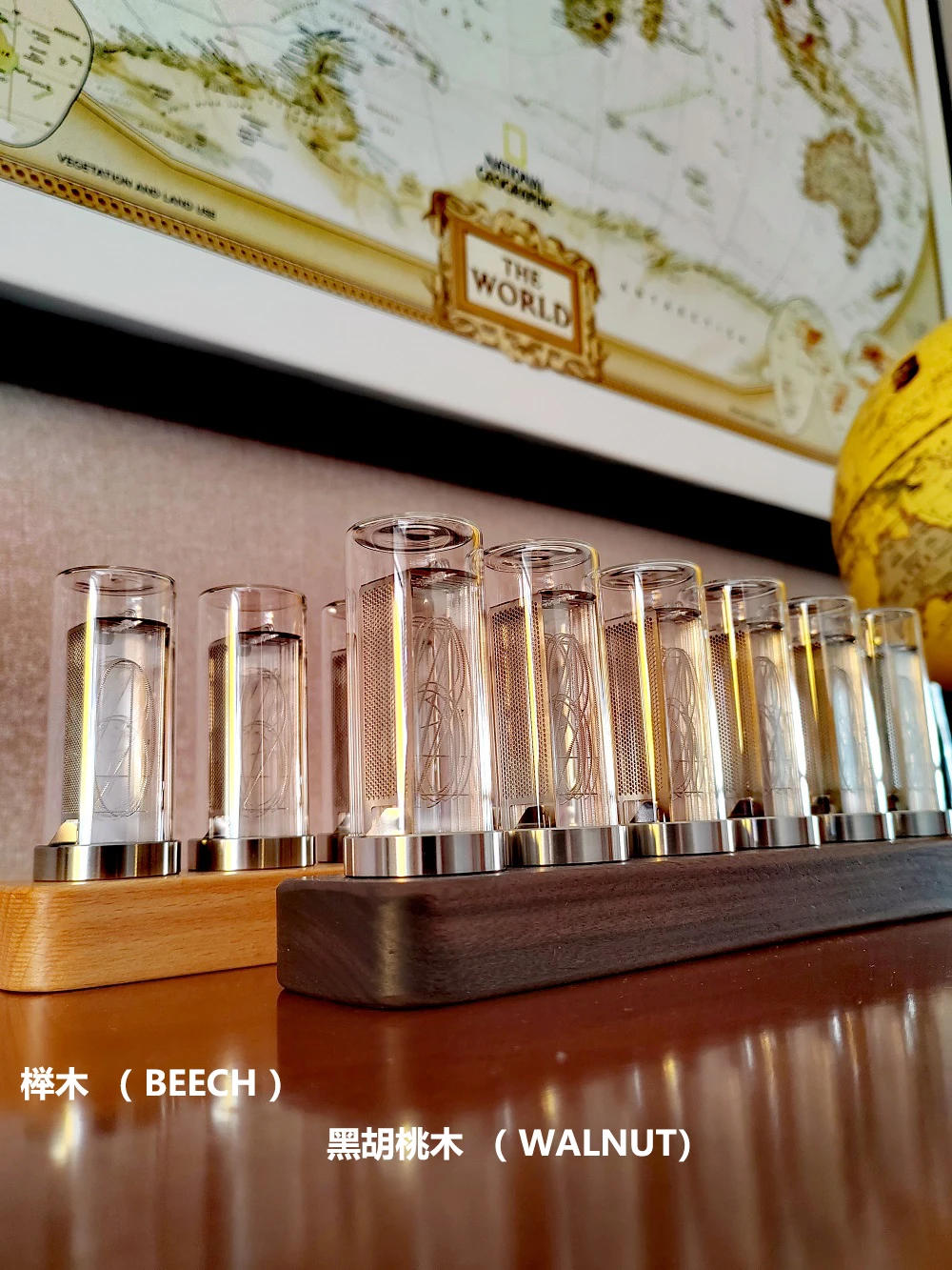 Description Picture 3 of itemRGB Nixie Tube Clock Diy Kit In18 Led Digital Desk Glow Tube Clocks Wood Vintage Gas Discharge Clock Desk Watch Cyberpunk Gift