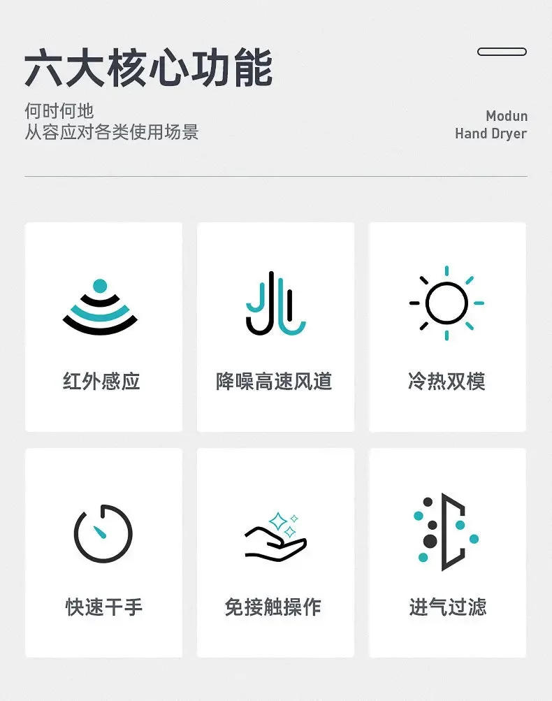 Description Picture 5 of itemHand dryers, toilet blow commercial  fully automatic induction hand dryers secadores de manos  сушилка для рук