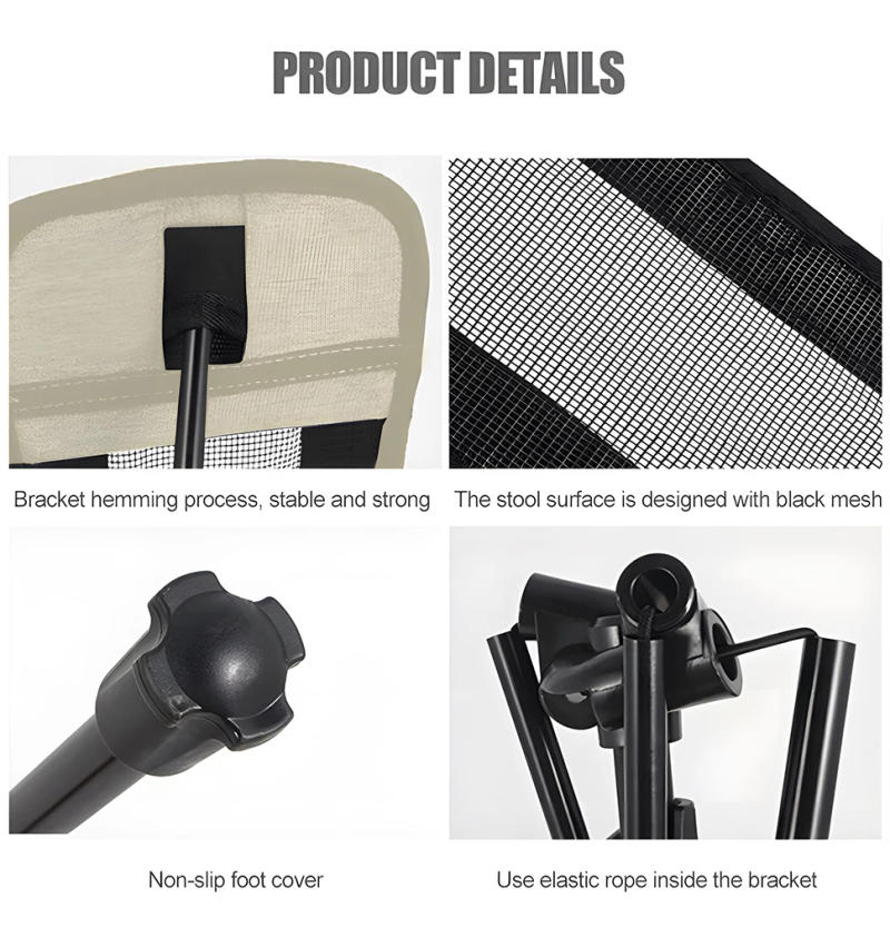 Description Picture 6 of itemOutdoor Portable Folding Chair Footrest Aluminium Alloy Retractable Rest Bracket Chair Stool Foot Rest for Camping Fishing BBQ