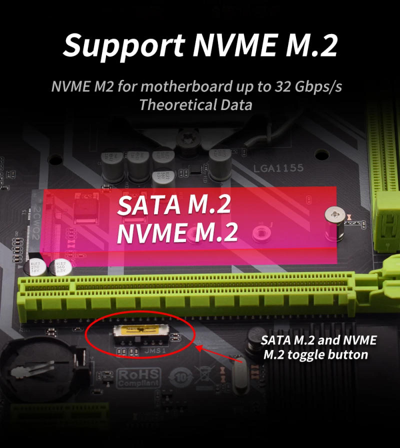 Description Picture 4 of itemMUCAI B75 Motherboard LGA 1155 Compatible With Intel Core CPUs 2nd And 3rd Generations Supports M.2 NVME SATA SDD