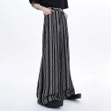 FEWQ Niche Design Casual Wide Leg Pants Summer 2024 New Zebra Stripes Senior Sense Elastic Waist Loose Trousers Men 24Y127