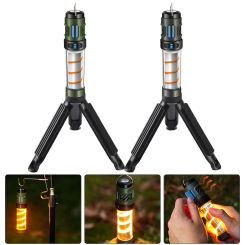 3 in 1 Camping Lantern USB Rechargeable Camping Light with Triangle Bracket Telescoping Tripod Outdoor Light for Outdoor Camping