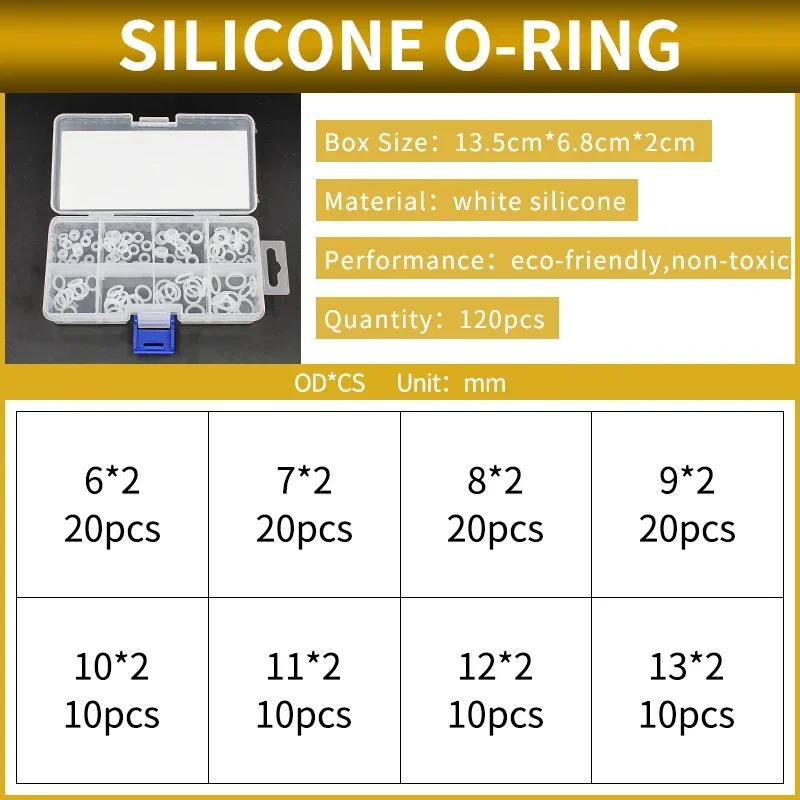 Description Picture 6 of itemLight repair boxed nitrile silicone fluorine rubber repair kit sealing valve waterproof combination kit gasket o-ring