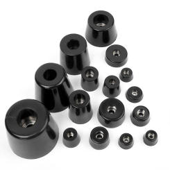 4pcs Black Rubber Feet Tile Floor Protector Shock Pad Non-slip Chair Table Leg Cover Cabinet Bottom Pads Funiture Accessories