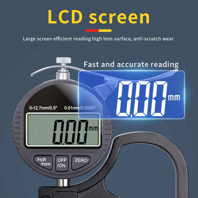 Description Picture 5 of itemElectronic Thickness Gauge 0.01/0.001mm 12.7mm LCD Screen Digital Micrometer Thickness Meter Gauge Micrometro Measuring Tool