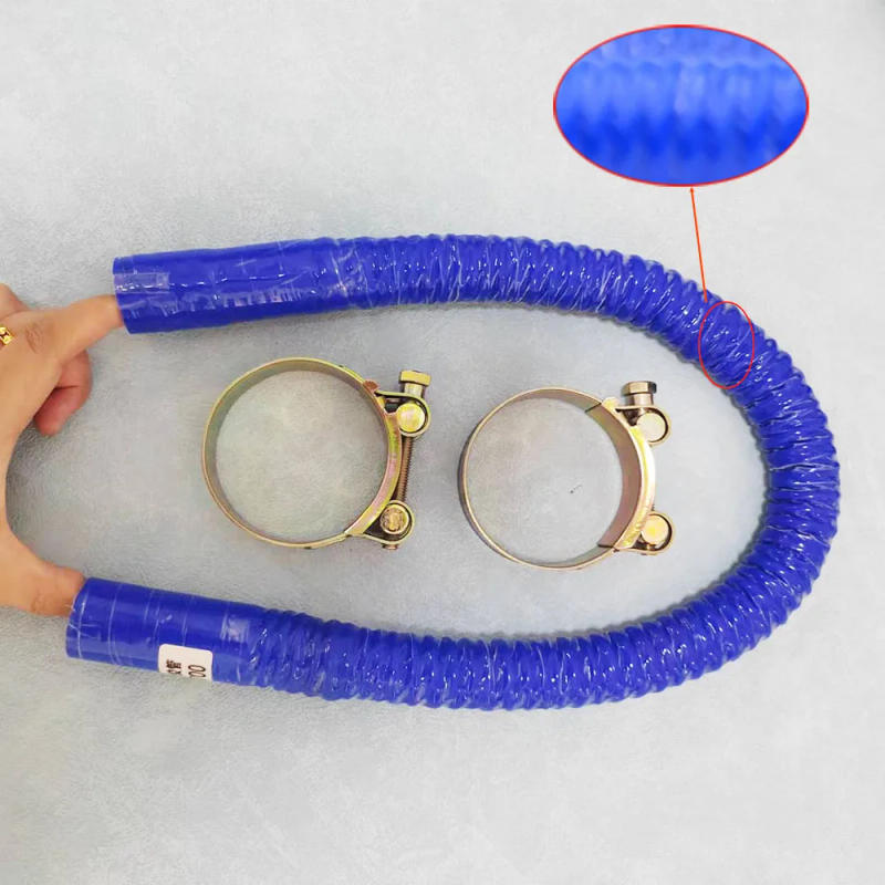 Description Picture 6 of itemBlue silicone hose, built-in steel wire silicone hose, 300-1000mm length hose, radiator tube, matching European style hose clamp