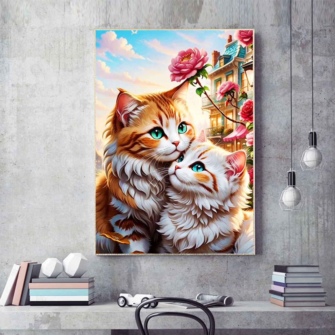 Description Picture 3 of itemMomoArt 5D DIY Diamond Embroidery Cat Beaded Painting Animal Cross Stitch Flower Mosaic New 2024 Handmade Gift
